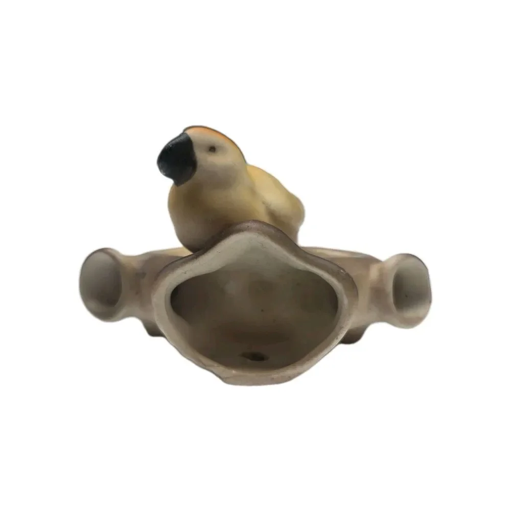 Vtg Czech Pottery Bird Pretzel Branch Vase Wall Pocket Czechoslovakia